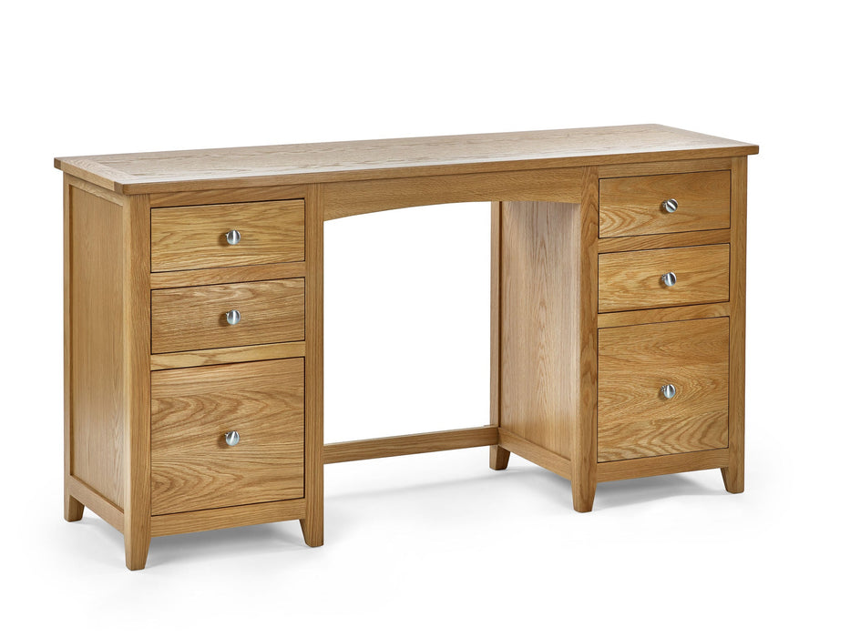 Islington Solid Oak 6 Drawer Twin Dressing Table & Stool Set - Luminex FurnitureDressing TableMAL258