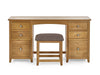 Islington Solid Oak 6 Drawer Twin Dressing Table & Stool Set - Luminex FurnitureDressing TableMAL258