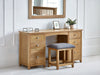 Islington Solid Oak 6 Drawer Twin Dressing Table & Stool Set - Luminex FurnitureDressing TableMAL258