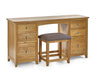 Islington Solid Oak 6 Drawer Twin Dressing Table & Stool Set - Luminex FurnitureDressing TableMAL258