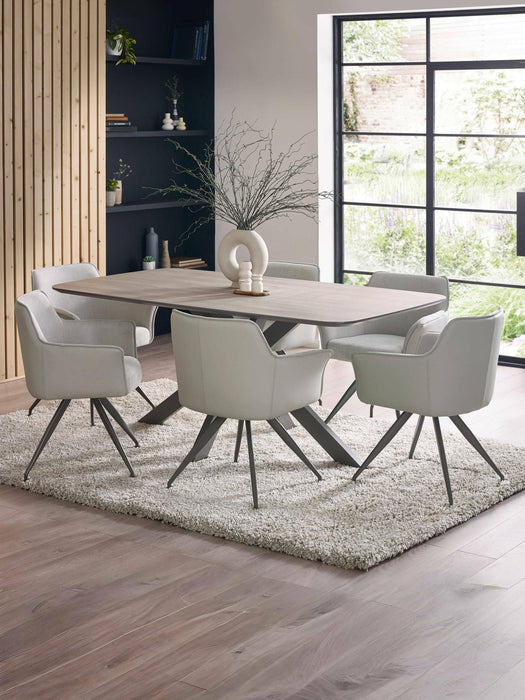 Isola Ivory Fabric Dining Chair - Luminex FurnitureChairsNOA002