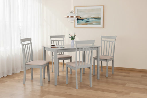 Isolde Grey Table & 4 Grey Penelope Chairs – 5-Piece Dining Set - Luminex Furniture