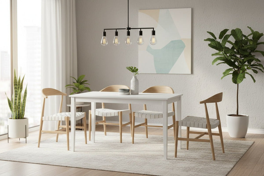 Isolde Rectangular Dining Table - Satin White - Luminex FurnitureDining TableTAK001