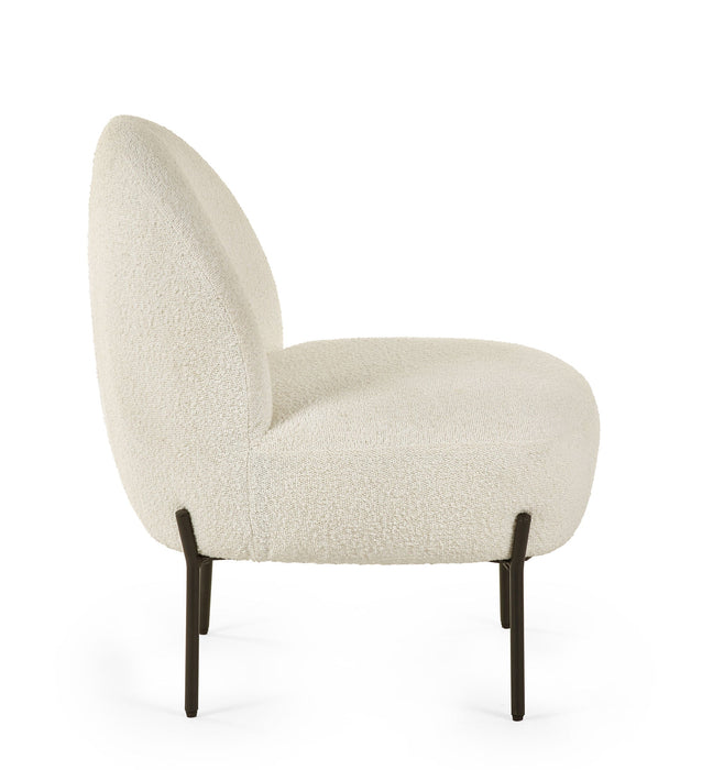 Iva Boucle Accent Chair - Ivory - Luminex FurnitureOccasional ChairsLUL001
