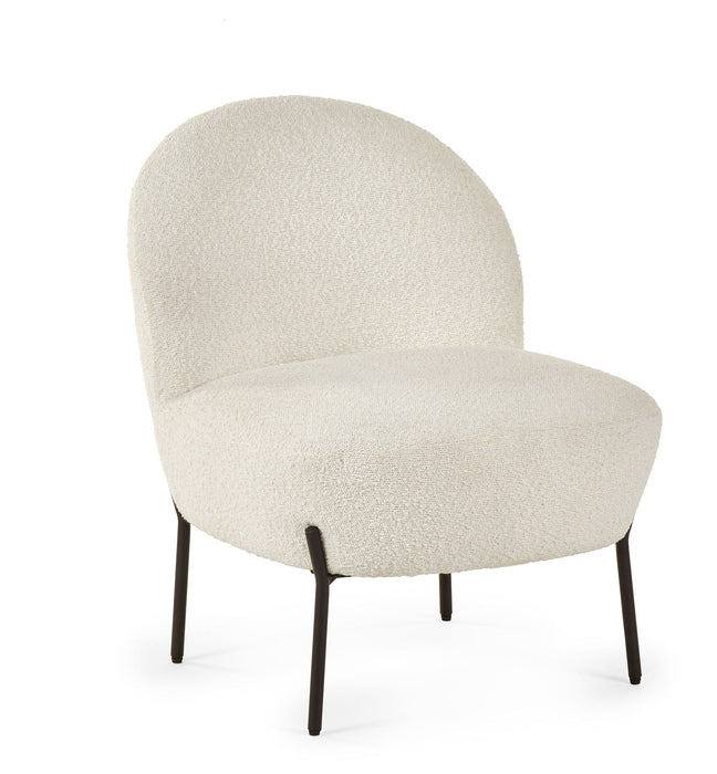 Iva Boucle Accent Chair - Ivory - Luminex FurnitureOccasional ChairsLUL001