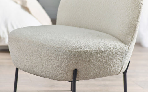 Iva Boucle Accent Chair - Ivory - Luminex FurnitureOccasional ChairsLUL001