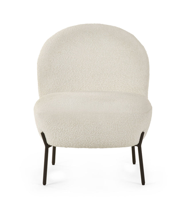 Iva Boucle Accent Chair - Ivory - Luminex FurnitureOccasional ChairsLUL001