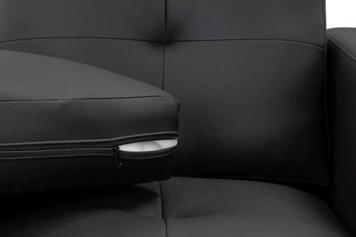 Jacaranda Black Faux Leather Armchair – Stylish & Comfortable - Luminex FurnitureOccasional Chairsjerry_sofa_black_armchair