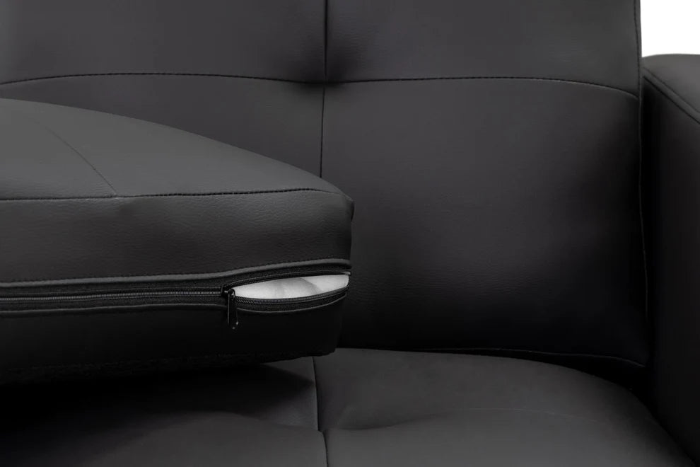 Jacaranda Black Faux Leather Armchair – Stylish & Comfortable - Luminex FurnitureOccasional Chairsjerry_sofa_black_armchair