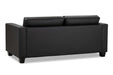 Jacaranda Black Faux Leather Sofa – 3 Seater | Modern Comfort - Luminex FurnitureSofasjerry_sofa_black_3_seater