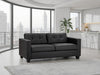 Jacaranda Black Faux Leather Sofa – 3 Seater | Modern Comfort - Luminex FurnitureSofasjerry_sofa_black_3_seater