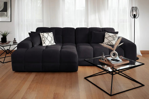 Jermyn Black Left Hand Facing Corner Sofa – 5 Seater - Luminex FurnitureSofasjacob_black_left_hand