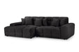 Jermyn Black Left Hand Facing Corner Sofa – 5 Seater - Luminex FurnitureSofasjacob_black_left_hand