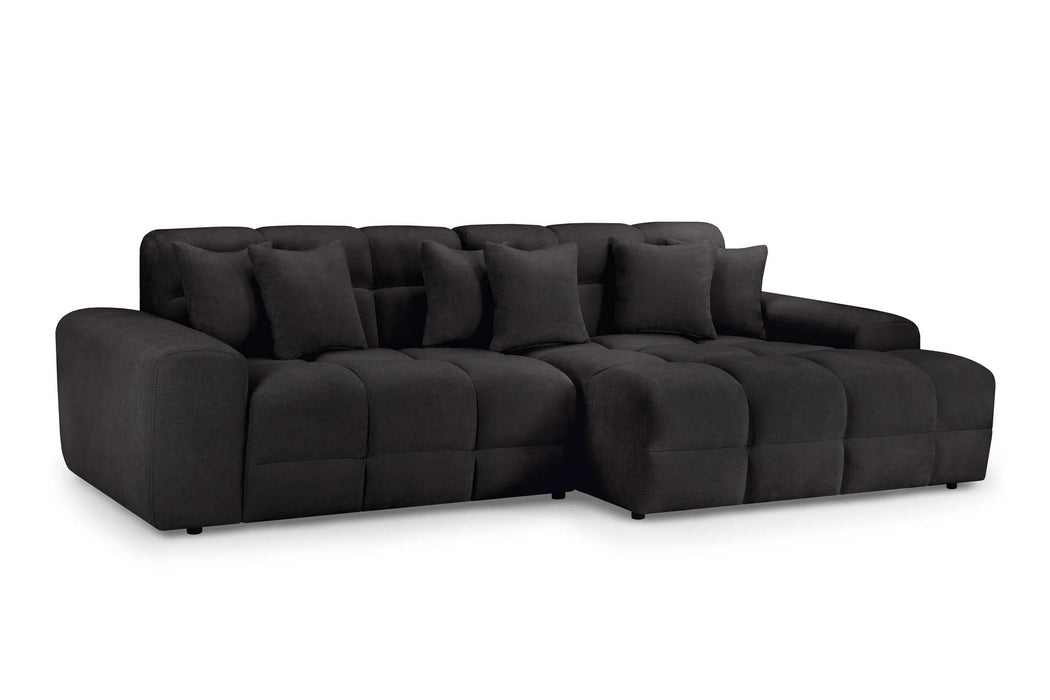 Jermyn Black Right Hand Facing Corner Sofa – 5 Seater - Luminex FurnitureSofasjacob_black_right_hand