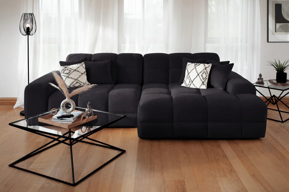 Jermyn Black Right Hand Facing Corner Sofa – 5 Seater - Luminex FurnitureSofasjacob_black_right_hand