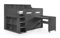 Jordell Mid Sleeper Bed with Desk & Storage – Anthracite - Luminex FurnitureMid SleepersJUP105