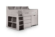 Jordell Mid Sleeper Bed with Desk & Storage – Grey Oak - Luminex FurnitureMid SleepersJUP102