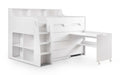 Jordell Mid Sleeper Bed with Desk & Storage – White - Luminex FurnitureMid SleepersJUP101