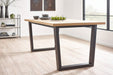 Juliette Dining Table | White Oak Herringbone with Black Legs - Luminex FurnitureDining TableHIL001