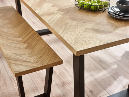 Juliette Oak Veneer Dining Bench - Luminex FurnitureBench SeatHIL003