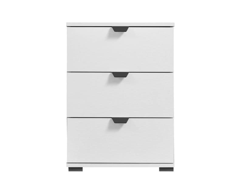 Kensley Arctic White 3 - Drawer Bedside Table - LuminexFurnitureBedside Table3402