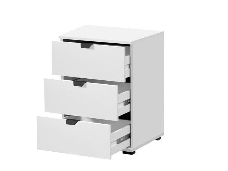 Kensley Arctic White 3 - Drawer Bedside Table - LuminexFurnitureBedside Table3402