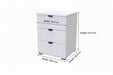 Kensley Arctic White 3 Drawer Bedside Table - Luminex FurnitureBedside Table3402