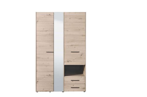 Kensley Oak 3 - Door 2 - Drawer Wardrobe with Mirror - LuminexFurnitureWardrobe3042