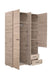 Kensley Oak 3 - Door 2 - Drawer Wardrobe with Mirror - LuminexFurnitureWardrobe3042