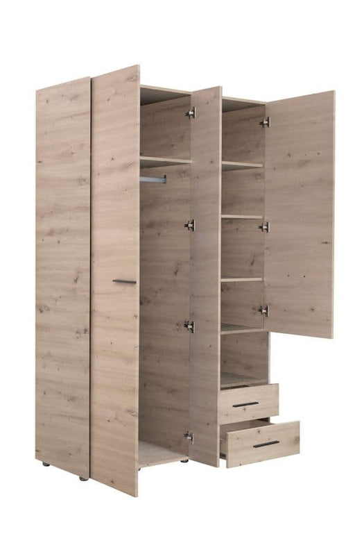 Kensley Oak 3 - Door 2 - Drawer Wardrobe with Mirror - LuminexFurnitureWardrobe3042