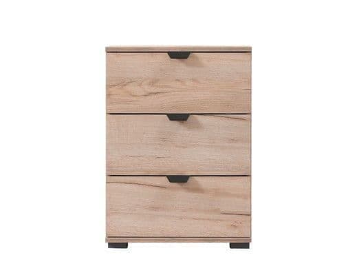 Kensley Oak 3 - Drawer Bedside Table - LuminexFurnitureBedside Table3404