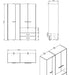 Kensley Oak 4 - Door 2 - Drawer Wardrobe with Mirror - LuminexFurnitureWardrobe3044