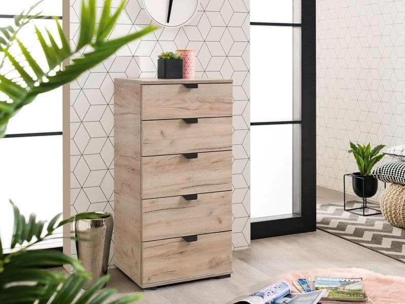 Kensley Oak Narrow 5 - Drawer Chest - LuminexFurnitureChest of drawers3410