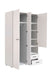 Kensley White 3 - Door 2 - Drawer Wardrobe with Mirror - LuminexFurnitureWardrobe3041