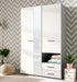 Kensley White 3 - Door 2 - Drawer Wardrobe with Mirror - LuminexFurnitureWardrobe3041