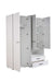 Kensley White 4 - Door 2 - Drawer Wardrobe with Mirror - LuminexFurnitureWardrobe3043