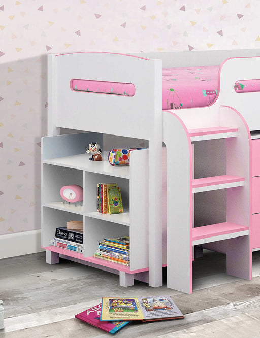 Kimberley Pink Cabin Bed with Desk & Storage - Luminex FurnitureMid SleepersKIM001