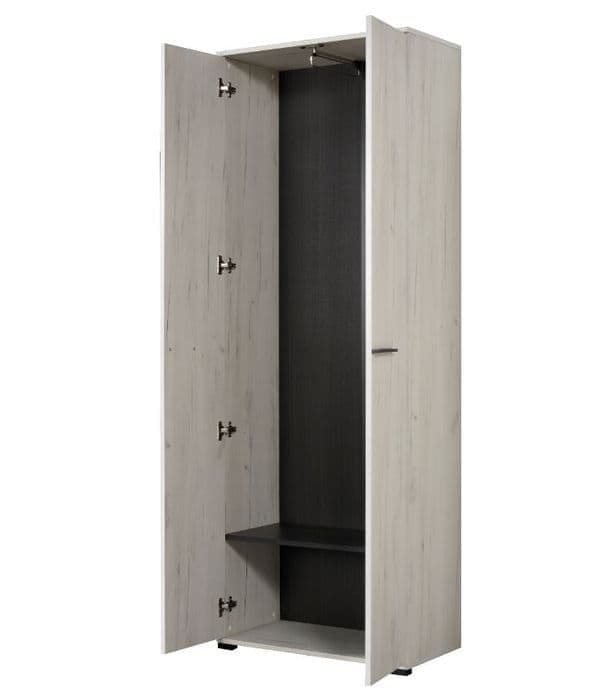 Langford 2 - Door Slim Wardrobe – Oak Effect & Black - LuminexFurnitureWardrobe3057