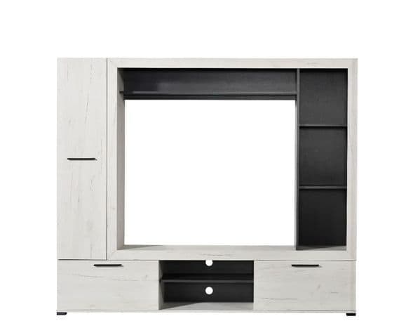 Langford Entertainment Unit – Oak Effect & Black - LuminexFurnitureTV Unit3058