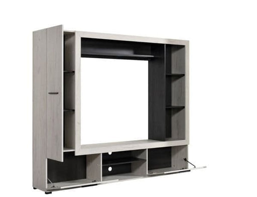 Langford Entertainment Unit – Oak Effect & Black - LuminexFurnitureTV Unit3058