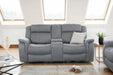 Langham Electric Recliner Fabric Sofa – Grey 2 Seater | Modern Comfort - Luminex FurnitureSofaslinden_electric_recliner_grey_2_seater