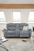 Langham Electric Recliner Fabric Sofa – Grey 2 Seater | Modern Comfort - Luminex FurnitureSofaslinden_electric_recliner_grey_2_seater
