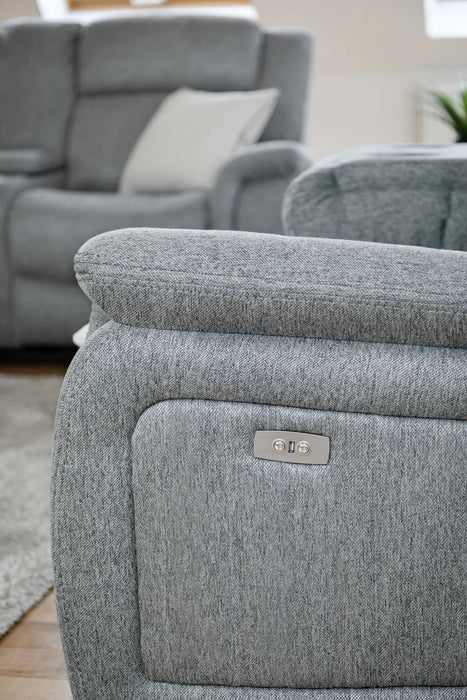 Langham Electric Recliner Fabric Sofa – Grey 3 Seater | Luxe Comfort - Luminex FurnitureSofaslinden_electric_recliner_grey_3_seater