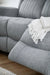 Langham Grey Fabric 3+2 Electric Recliner Sofa Set – Dual Power - Luminex FurnitureSofaslinden_electric_recliner_grey_3+2_seater
