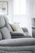 Langham Grey Fabric 3+2 Electric Recliner Sofa Set – Dual Power - Luminex FurnitureSofaslinden_electric_recliner_grey_3+2_seater
