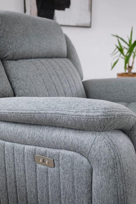 Langham Grey Fabric Electric Recliner Armchair - Luminex FurnitureOccasional Chairslinden_electric_recliner_grey_chair