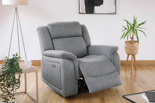 Langham Grey Fabric Electric Recliner Armchair - Luminex FurnitureOccasional Chairslinden_electric_recliner_grey_chair