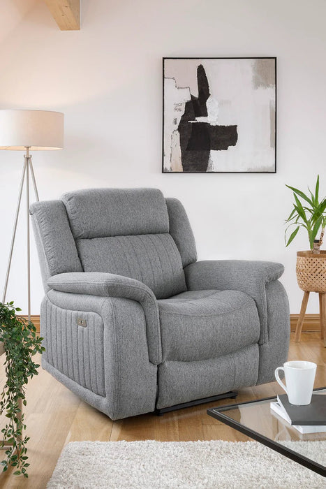 Langham Grey Fabric Electric Recliner Armchair - Luminex FurnitureOccasional Chairslinden_electric_recliner_grey_chair
