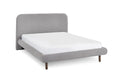 Lennox Curved Upholstered Bed - Grey Boucle - Luminex FurnitureFabric BedsHAN009