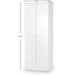 Lexington 2 Door Wardrobe in White High Gloss - Luminex FurnitureWardrobeMAN206